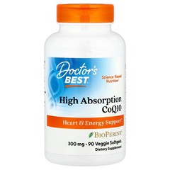 2 X Doctor’s Best, High Absorption CoQ10, 300 mg, 90 Veggie Softgels
