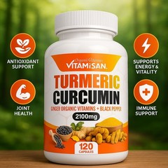 TURMERIC 95% CURCUMIN EXTRACT TUMERIC BLACK PEPPER ANTIOXIDANT BEST 240 caps