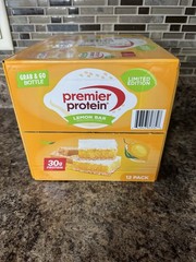 Premier Protein Shake Lemon Bar – 30 Grams Protein – 11.5 oz Each, 12 Pack