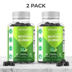 2Pk Vitamatic Sugar Free Moringa Gummies 10000mg Plant Based Superfood 120 Ct