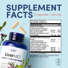 2 Packs 1MD Nutrition LiverMD – Liver Support Supplement New | Exp 11/2027