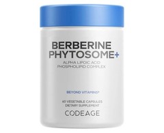 Codeage Berberine Phytosome+ Supplement Berberine HCL Alpha Lipoic Acid 60 Caps