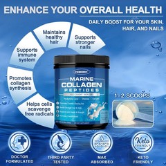 Marine Collagen Peptides Powder with 12.35 Ounce (Pack of 1)