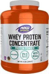 Sports Nutrition Whey Protein Concentrate 5lb 24g BCAAs Unflavored Powder