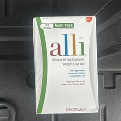 Weight Loss Diet Pills, Orlistat 60 mg Capsules 120 Count Refill Pack EXP 10/27