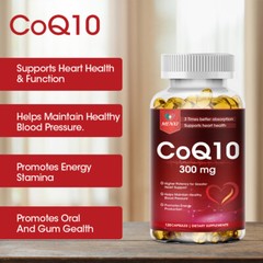Antioxidant CoQ10 300mg Gummies Heart Health Support Energy Boost Q10 Vitamin