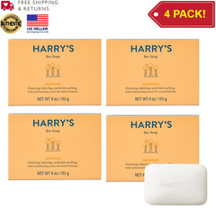[ 4 PACK ] Harry’s Bar Soap for Men – Redwood Scent – 4 oz/113g Each