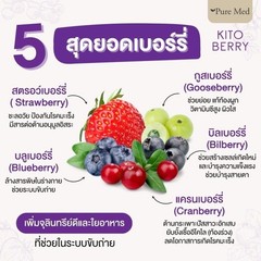 Pure Med Kito Berry Fiber Powder Drink Sugar-free 5 Berries (15 sachets/box)