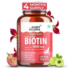 The Body Reserve Plant Based Biotin Tablets – 120 Veg Tablets g083