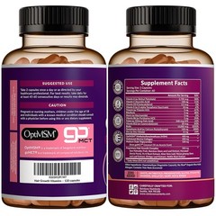 Hair Growth Vitamins for Women | Biotin 10000mcg Collagen Patented OptiMSM g…