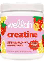Wellah Creatine for Women 50 Servings, Strawberry Lemonade – Creatine