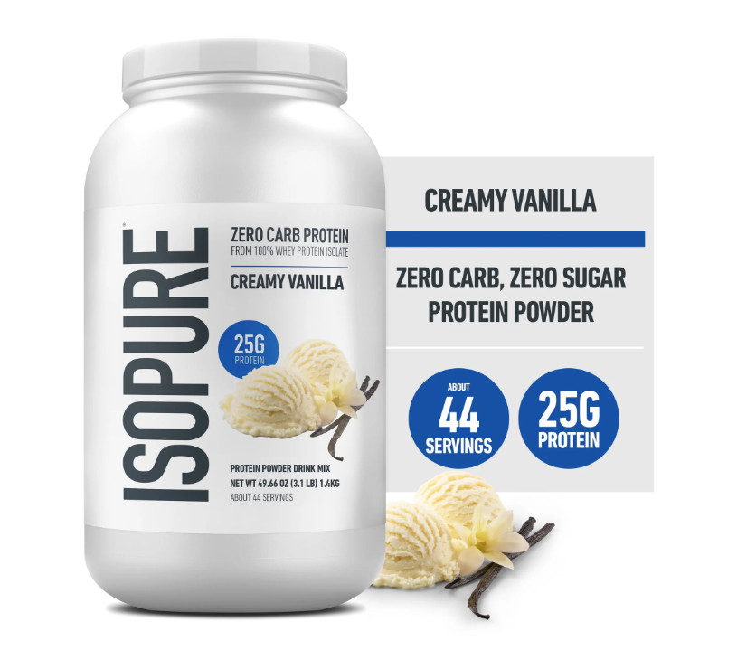 Isopure Zero Carb Whey Isolate Vanilla 3lb 25g Protein