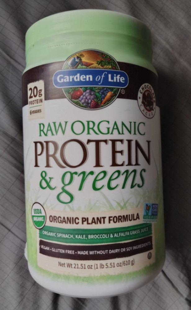 10/26 Garden of Life Raw Protein & Greens Vanilla Protein Powder – 20g Plant Bas