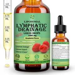 Lymphatic Drainage Drops, 18-in-1 Herbal Lymph System Support w. Echinacea Elder