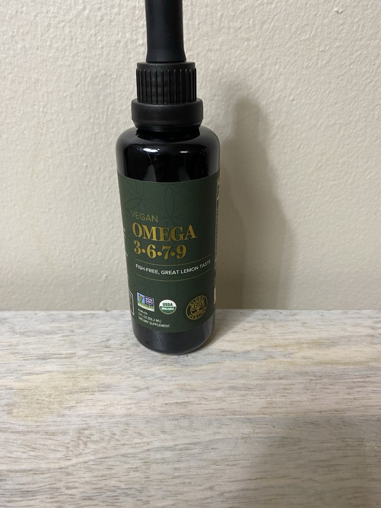 Global Healing Organic Vegan Omega 3•6•7•9 Supplement – 2 Fl Oz NEW – Exp. 02/27