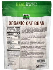 3 PACK – NOW Foods, Organic Oat Bran, 14 oz (Total 42 oz) Non-GMO, Vegan FRESH