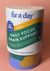 First Day Kids Daily Focus Brain Support~60 Gummies~Brain Health/Memory~Ages 4+