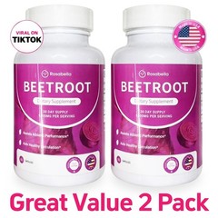 3PCS Rosabella Organic Beet Root 60 Capsules Natural Energy Boost Blood Pressure
