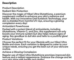HIKARI Japan Glutathione with PhotoProtection Technology and Oral Sunblock