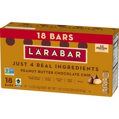 Larabar Peanut Butter Chocolate Chip, Fruit Nut Bars, Gluten Free, 18 Ct, 28.8oz