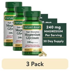 (3 pack) High Absorption Magnesium Glycinate Supplements