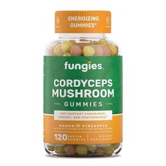 2 Fungies Cordyceps Mushroom Energy Support Gummies 120 Ct Mango Pineapple 08/26