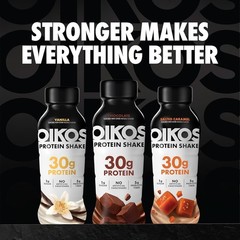 Oikos Protein Shake, Chocolate, 30g Protein, Ready to Drink, 12 fl oz, 12 count