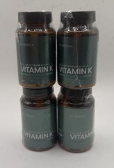 4 X Nutriissa Vitamin K 4-in-1 6200mcg K1 K2 MK4 MK7 MK9 60 Caps EXP 1/2028