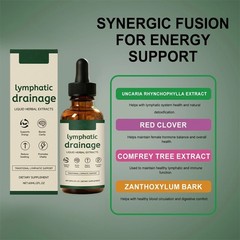 4X 60ml Lymphatic Drainage Drops,Lymphoria for Support Bloat Detox Relief&Immune