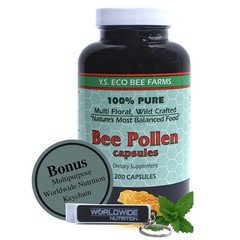 Y.S. Eco Bee Farms 100% Pure, Wild Crafted Bee Pollen Capsules – Organic Bee …