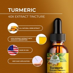 Turmeric Extract Tincture 7500 mg Organic Turmeric Curcumin Supplement