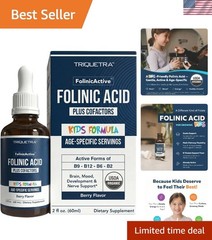 Organic Folinicactive Kids – Folinic Acid + B12, B6 & B2 Cofactors – Gentle Meth
