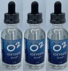 3 Liquid Oxygen Drops Health Naturally Dropper Stabilized Energy Purified Water