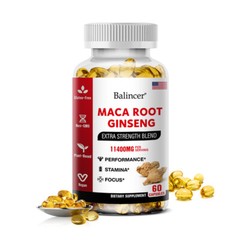 Maca+Ginseng Highest Potency11,400 Mg Supports Sexual Desire and Endurance-60 CT