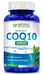 COQ10 200mg 200mg Heart Health Support, Increase Energy Support NON -GMO USA MAD