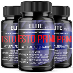 (3 Pack) Elite Testo Prime Male Pills Advanced Formula Supplement 180 Capsules