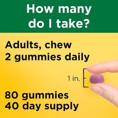 Nature Made Calcium 500mg Gummies with Vitamin D3 80 Count Bone Support