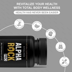 Alpha Rock Pro Pills, Alpha Rock Performance Supplement (60 Capsules)