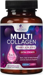 Multi Collagen Peptides Supplement – Hydrolyzed Types I, II, III, V & X Multi