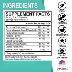 Colon Cleanser Detox for Weight Flush – Intestinal Cleanse Pills & Probiotic