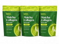 Matcha Collagen Latte Mix Vanilla 7.5oz – Pack of 3 | Skin Hair Nails Support