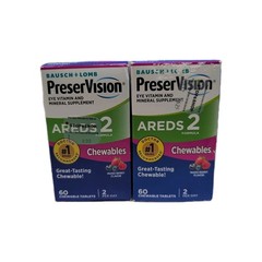 2 PreserVision Areds 2 Formula Eye Vitamin & Mineral 60 Chewables Exp: 08/2026+
