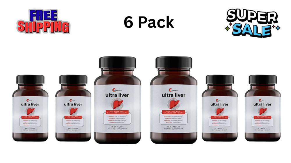 6 pck UpWellness Extra Liver Supplement for Liver Health and Gallbladder Help