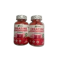 Noavii Strawberry Creatine Monohydrate Gummies 5000mg – 2 Pack, 180 Gummies