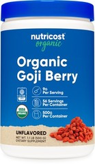 Nutricost Organic Goji Berry Powder (500 Grams) – Gluten Free, GMO-Free, Vegan