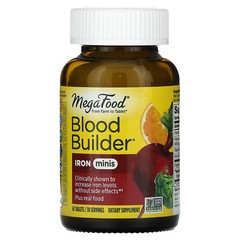 MegaFood Blood Builder Minis 60 Tablets Dairy-Free, Gluten-Free, Kosher, NSF