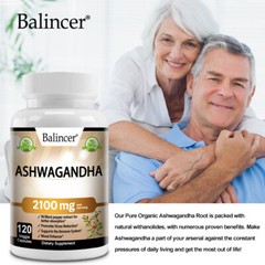 Ashwagandha Root Extract 2,100 Mg – Promotes Stress Reduction and Enhances Mood