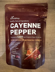 vivonu 12-in-1 Cayenne Pepper Softgels 240 w/ D3 K2 E & Grape Seed Oil