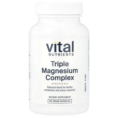 2 X Vital Nutrients, Triple Magnesium Complex, 90 Vegan Capsules (250 mg per Ca