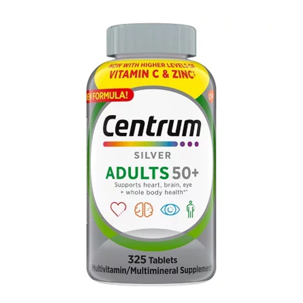 Centrum Silver Adults 50+ Multivitamin Tablets – 325 Count